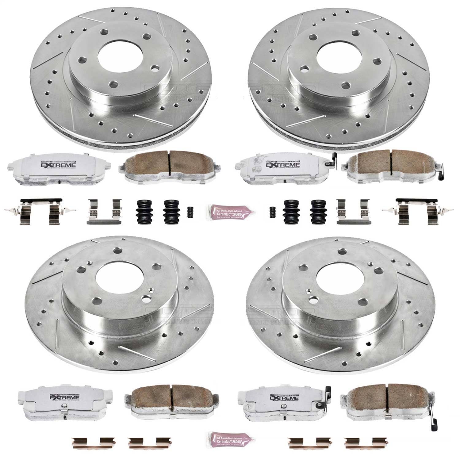 Power Stop - K2281-26 - Front and Rear - Disc Brake Pad and Rotor Kit