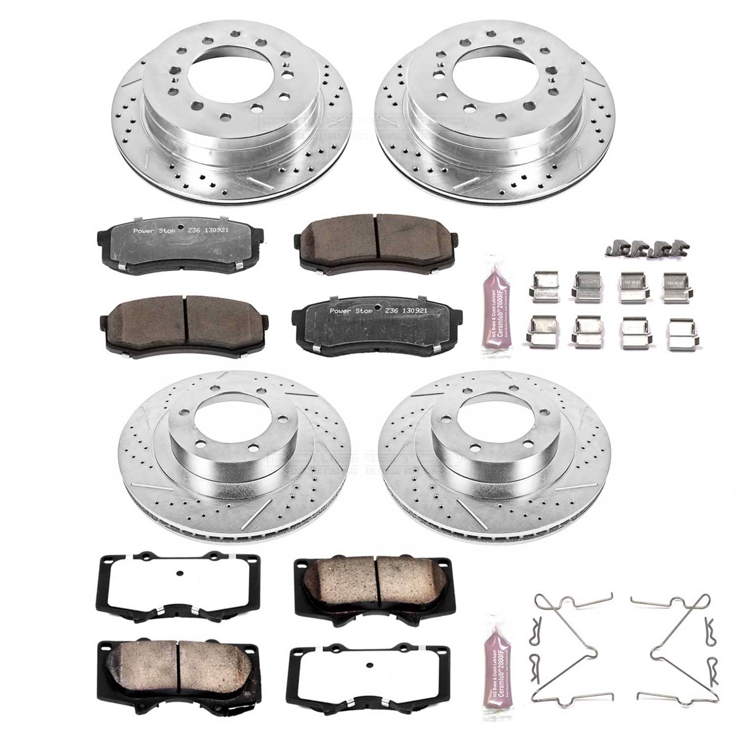 Power Stop - K2422-36 - Front and Rear - Disc Brake Pad and Rotor Kit