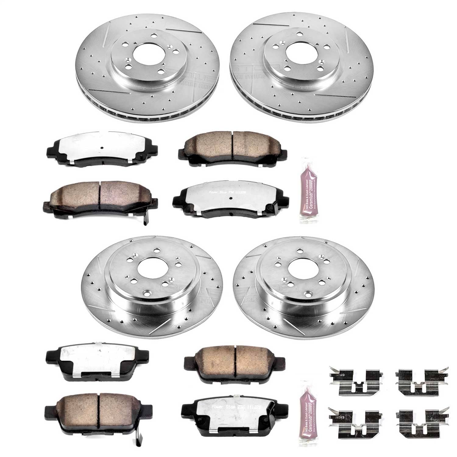 Power Stop - K2430-36 - Front and Rear - Disc Brake Pad and Rotor Kit