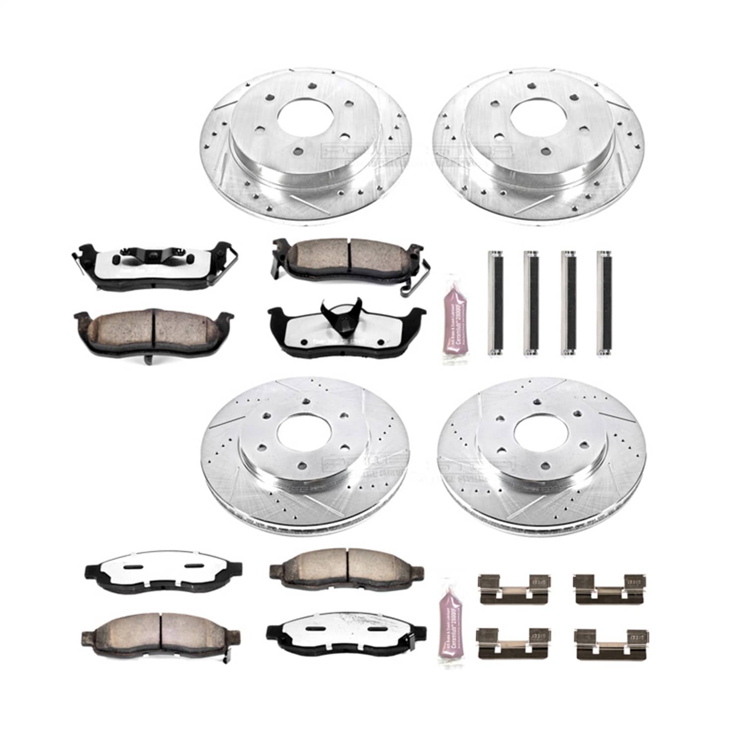 Power Stop - K2443-36 - Front and Rear - Disc Brake Pad and Rotor Kit
