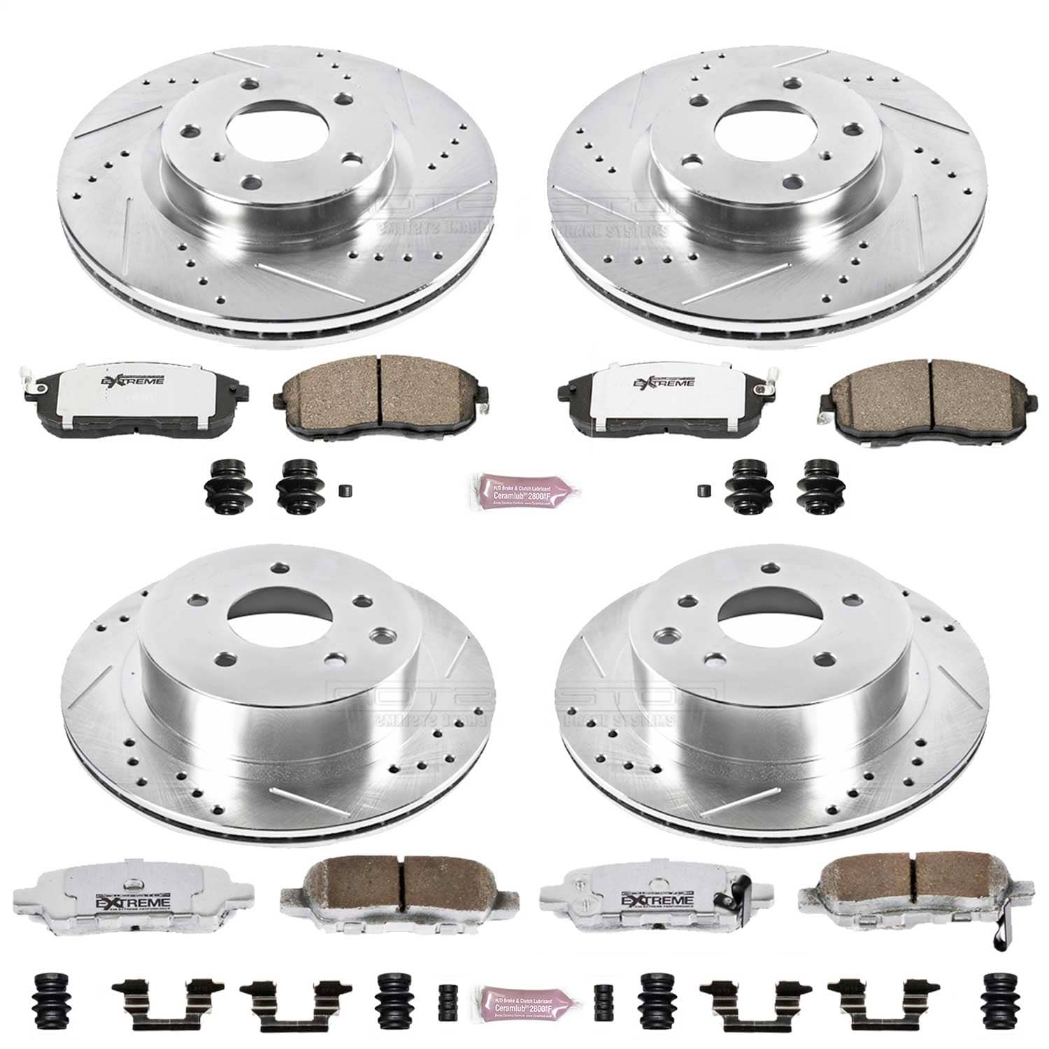 Power Stop - K2710-26 - Front and Rear - Disc Brake Pad and Rotor Kit