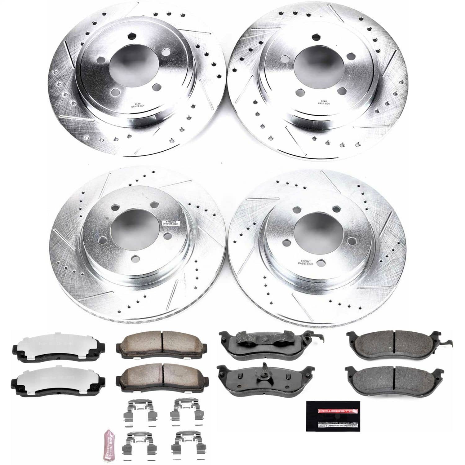 Power Stop - K2722-36 - Front and Rear - Disc Brake Pad and Rotor Kit