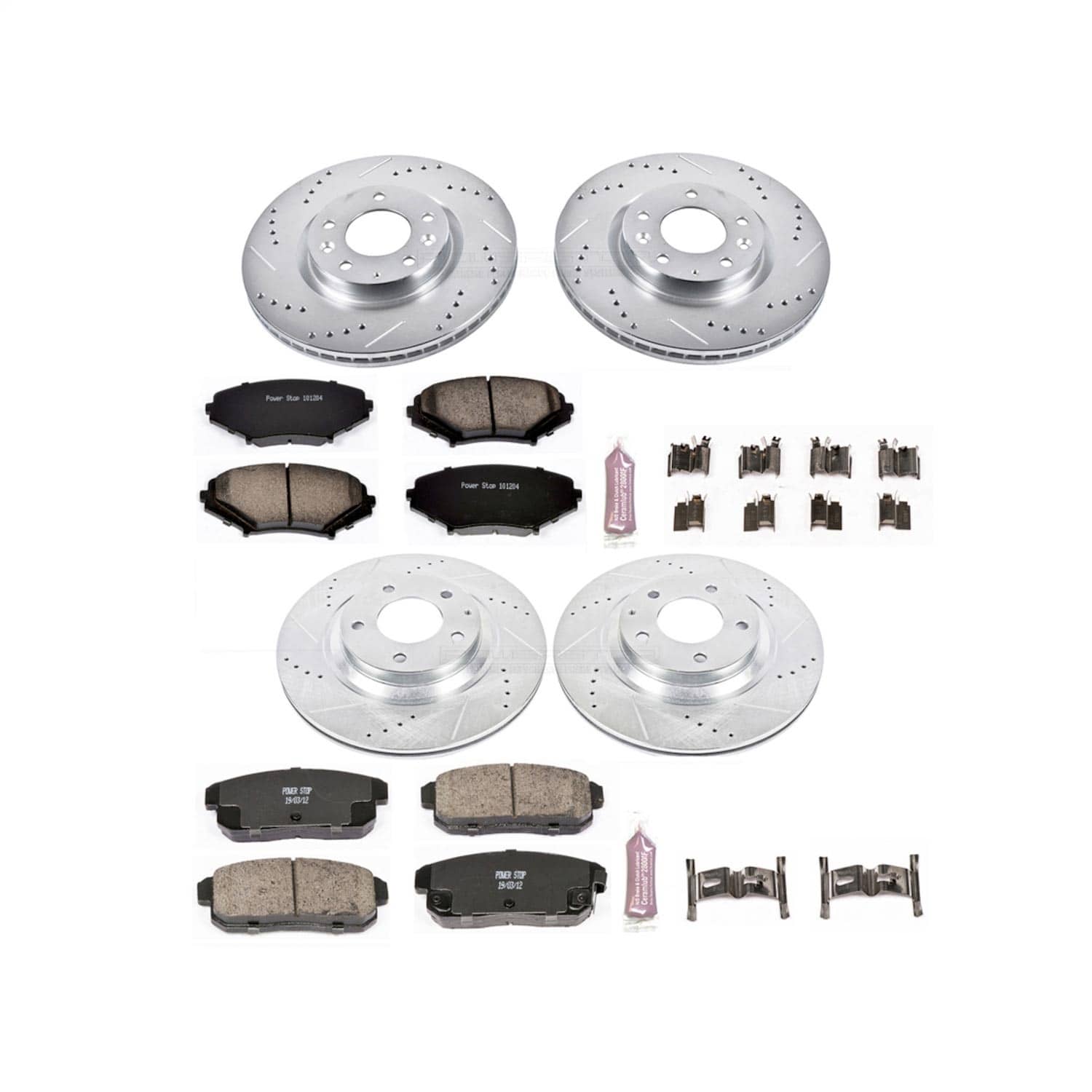 Power Stop - K2725 - Front and Rear - Disc Brake Pad and Rotor Kit