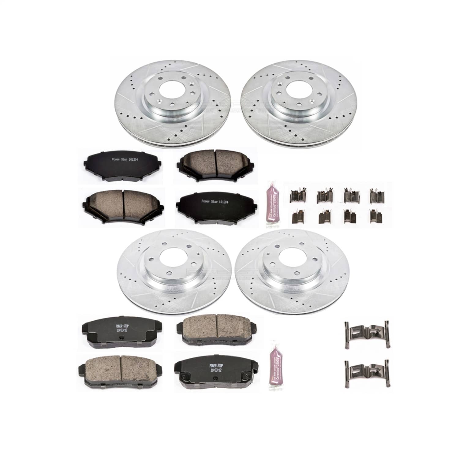 Power Stop - K2727 - Front and Rear - Disc Brake Pad and Rotor Kit