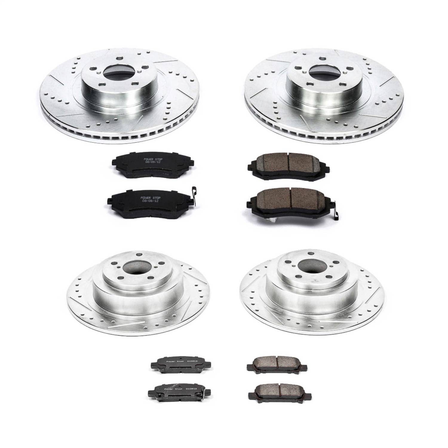 Power Stop - K2748 - Front and Rear - Disc Brake Pad and Rotor Kit