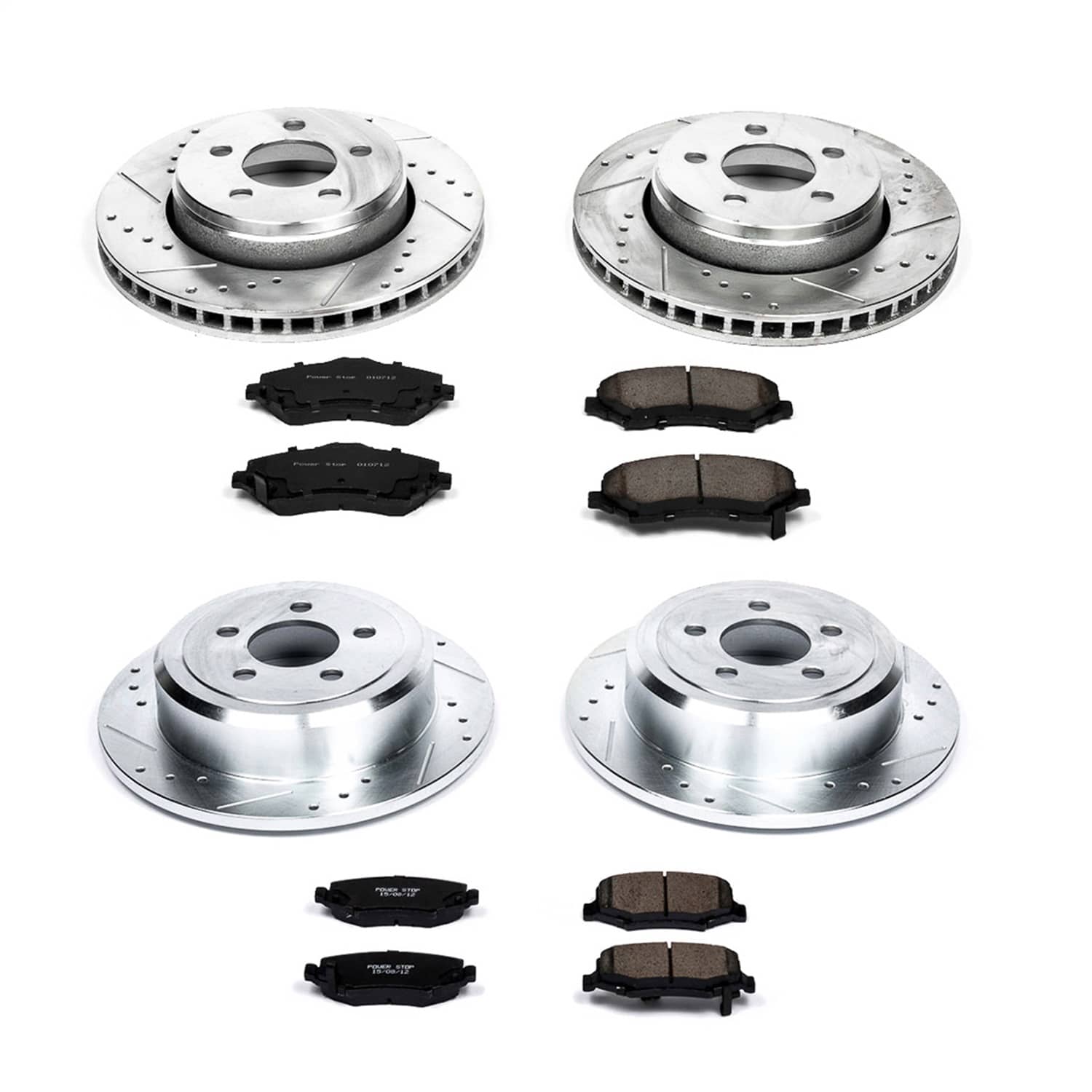 Power Stop - K2832 - Front and Rear - Disc Brake Pad and Rotor Kit
