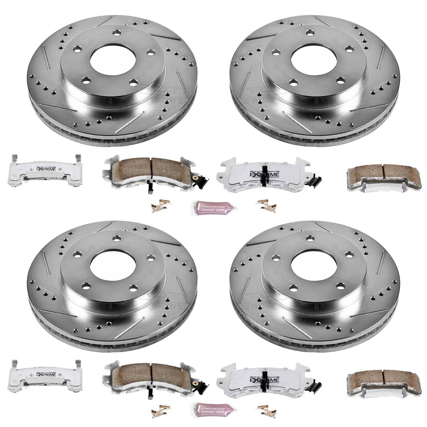 Power Stop - K2847-26 - Front and Rear - Disc Brake Pad and Rotor Kit