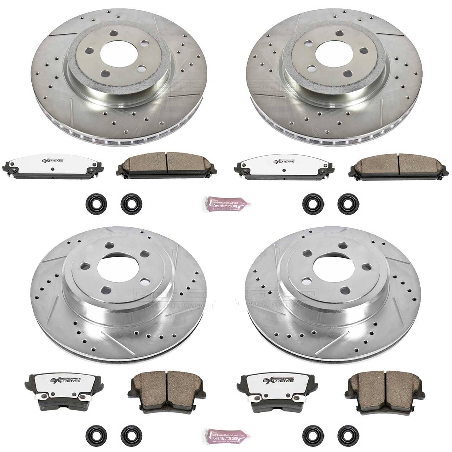 Power Stop - K2853-26 - Front and Rear - Disc Brake Pad and Rotor Kit