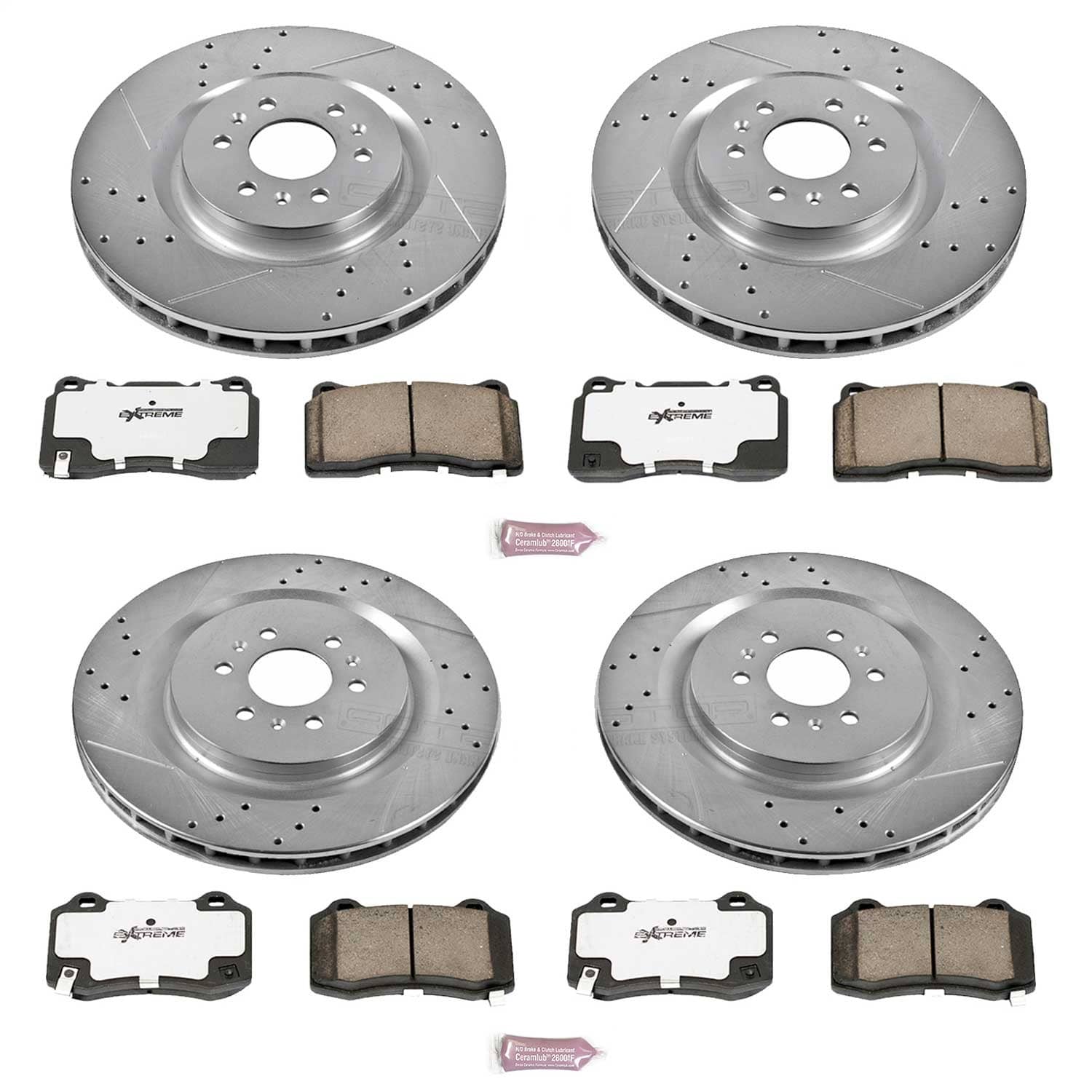Power Stop - K2881-26 - Front and Rear - Disc Brake Pad and Rotor Kit
