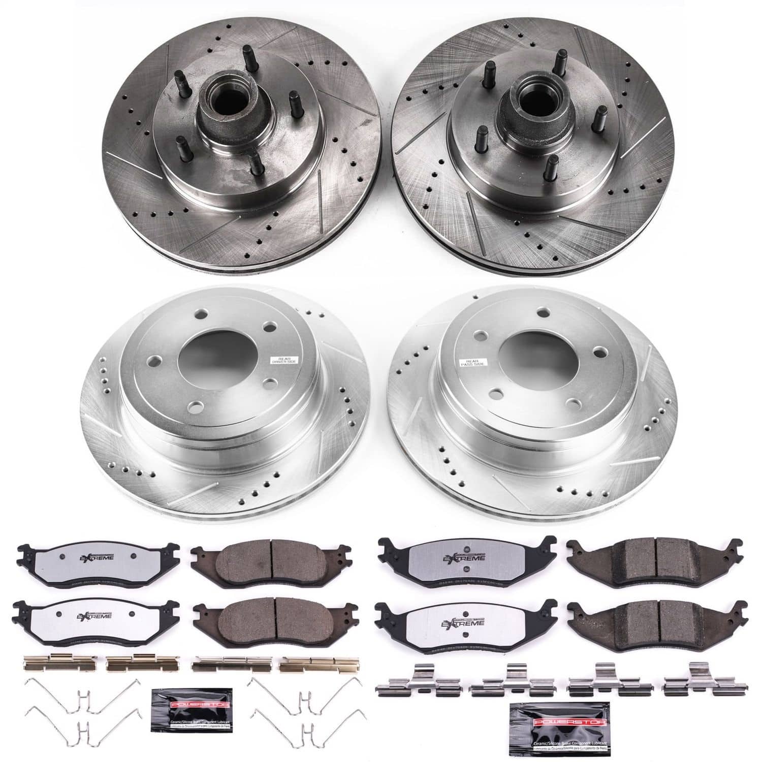 Power Stop - K4021-36 - Front and Rear - Disc Brake Pad and Rotor Kit