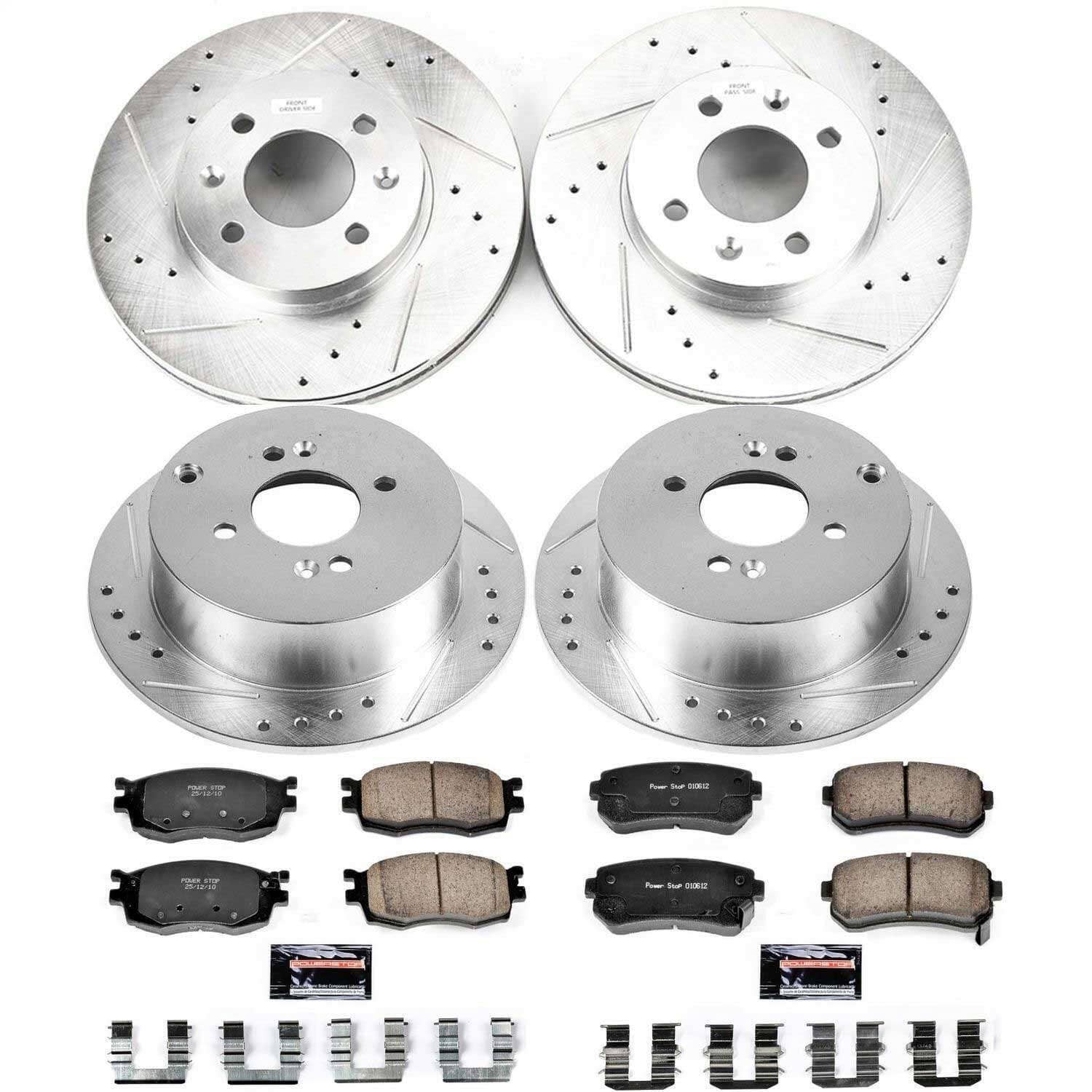 Power Stop - K4091 - Front and Rear - Disc Brake Pad and Rotor Kit