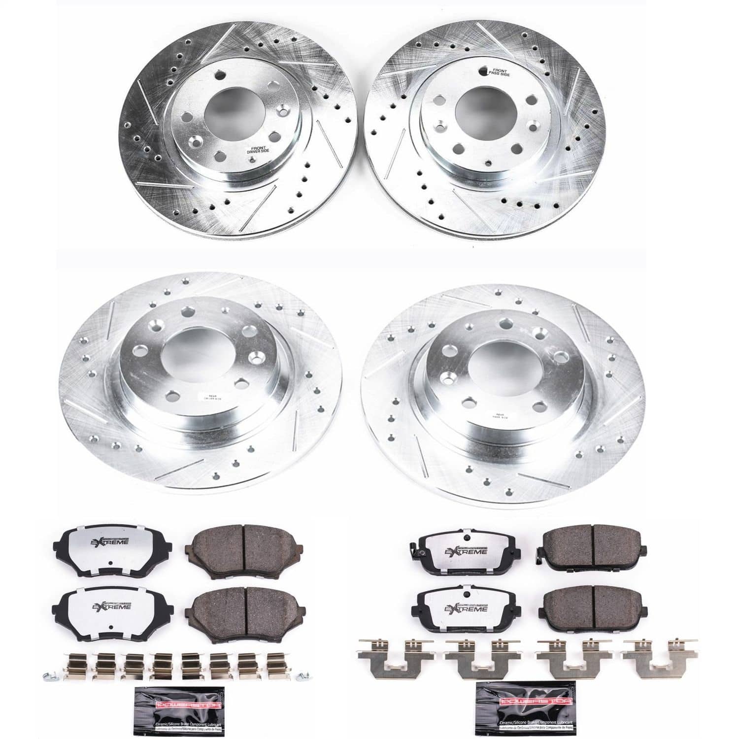 Power Stop - K4098-26 - Front and Rear - Disc Brake Pad and Rotor Kit