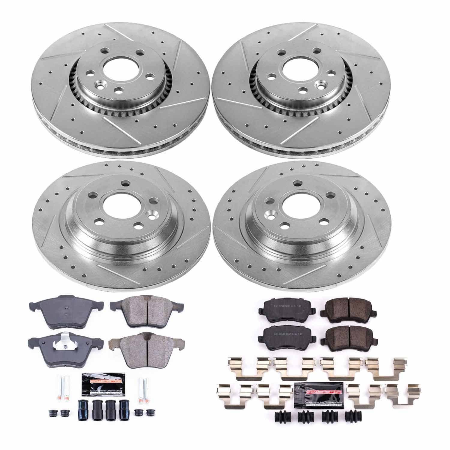 Power Stop - K4121 - Front and Rear - Disc Brake Pad and Rotor Kit