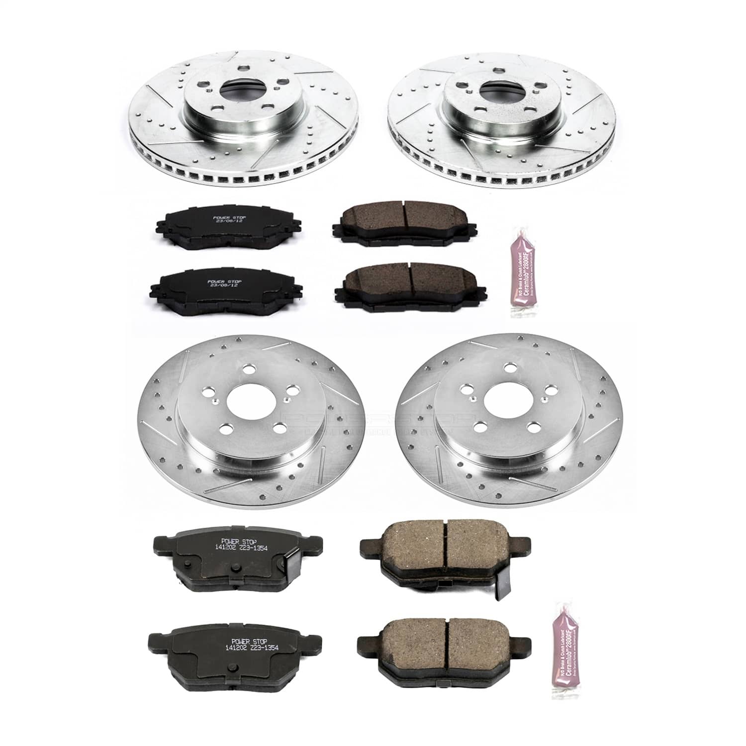 Power Stop - K4140 - Front and Rear - Disc Brake Pad and Rotor Kit