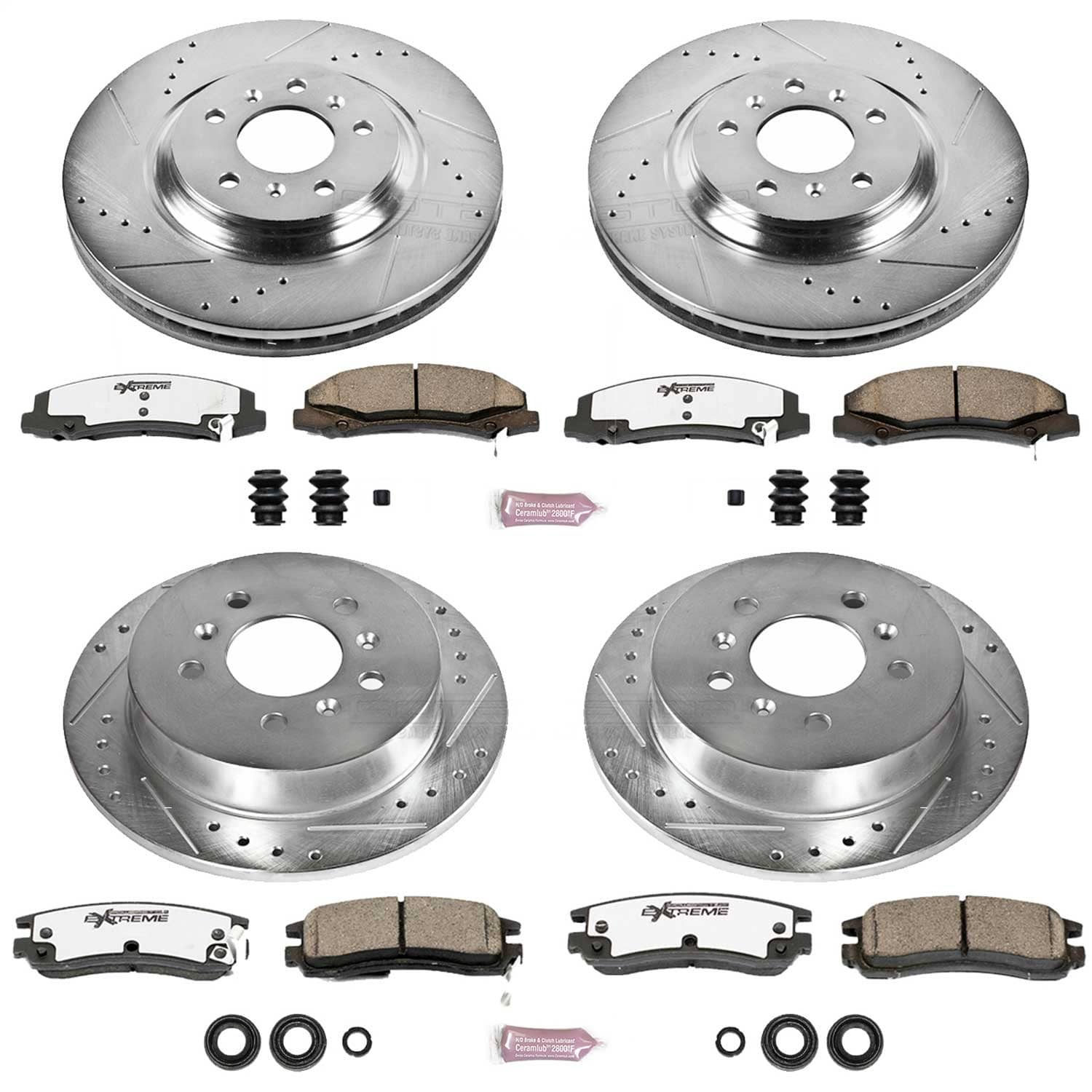 Power Stop - K4377-26 - Front and Rear - Disc Brake Pad and Rotor Kit