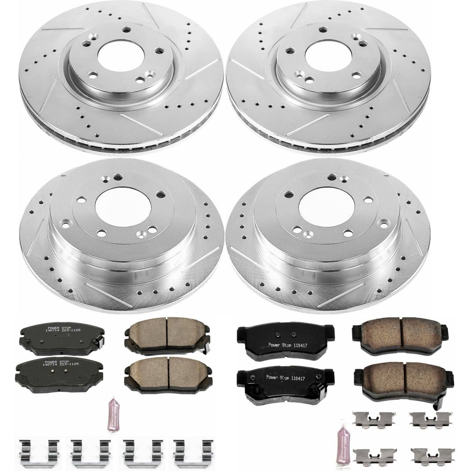 Power Stop - K4440 - Front and Rear - Disc Brake Pad and Rotor Kit