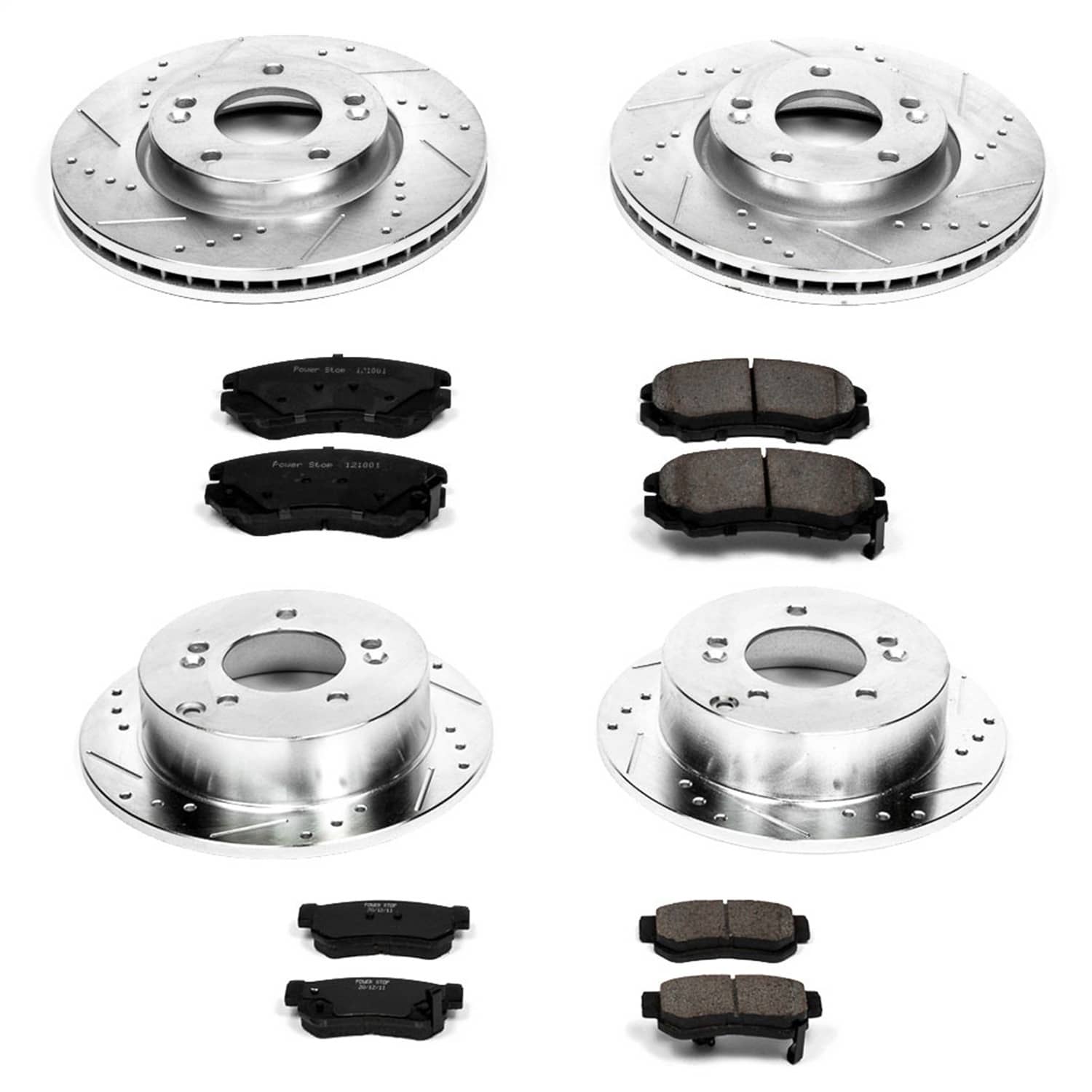 Power Stop - K4449 - Front and Rear - Disc Brake Pad and Rotor Kit