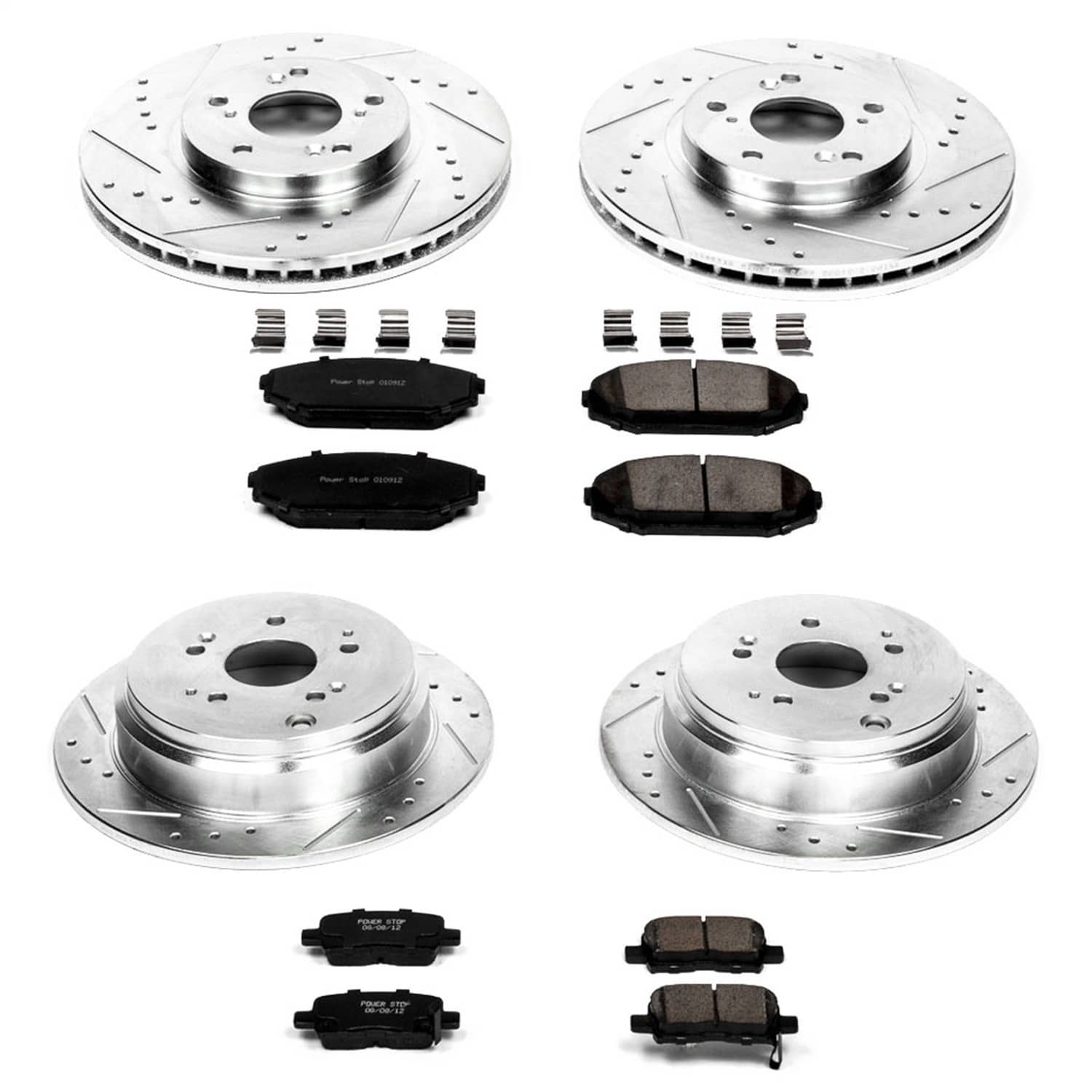 Power Stop - K4459 - Front and Rear - Disc Brake Pad and Rotor Kit