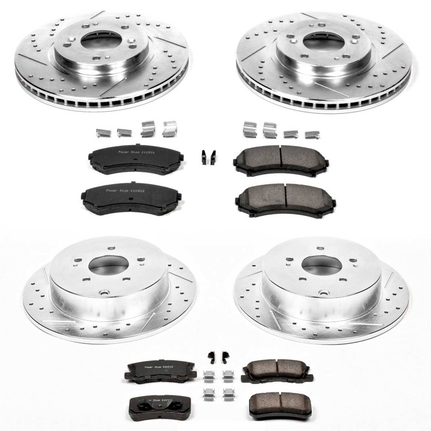 Power Stop - K4461 - Front and Rear - Disc Brake Pad and Rotor Kit