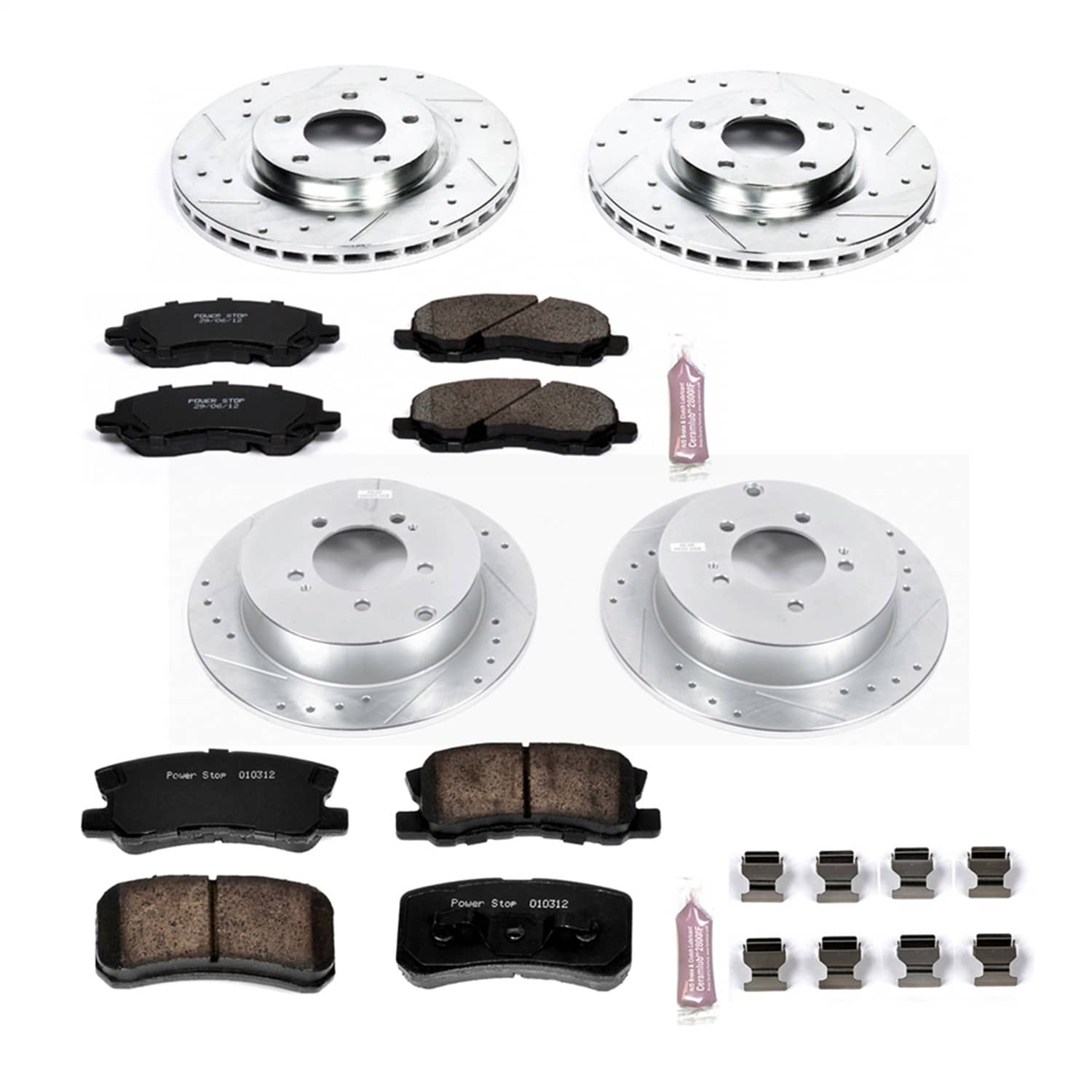 Power Stop - K5477 - Front and Rear - Disc Brake Pad and Rotor Kit