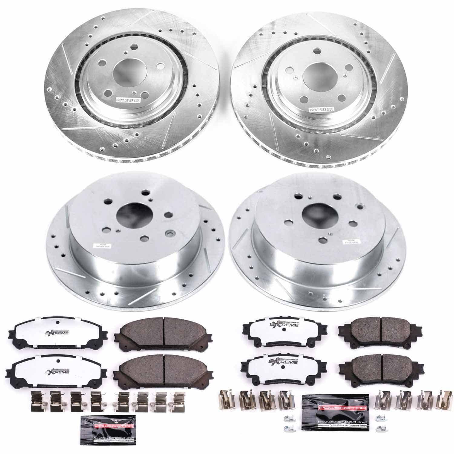 Power Stop - K5828-36 - Front and Rear - Disc Brake Pad and Rotor Kit