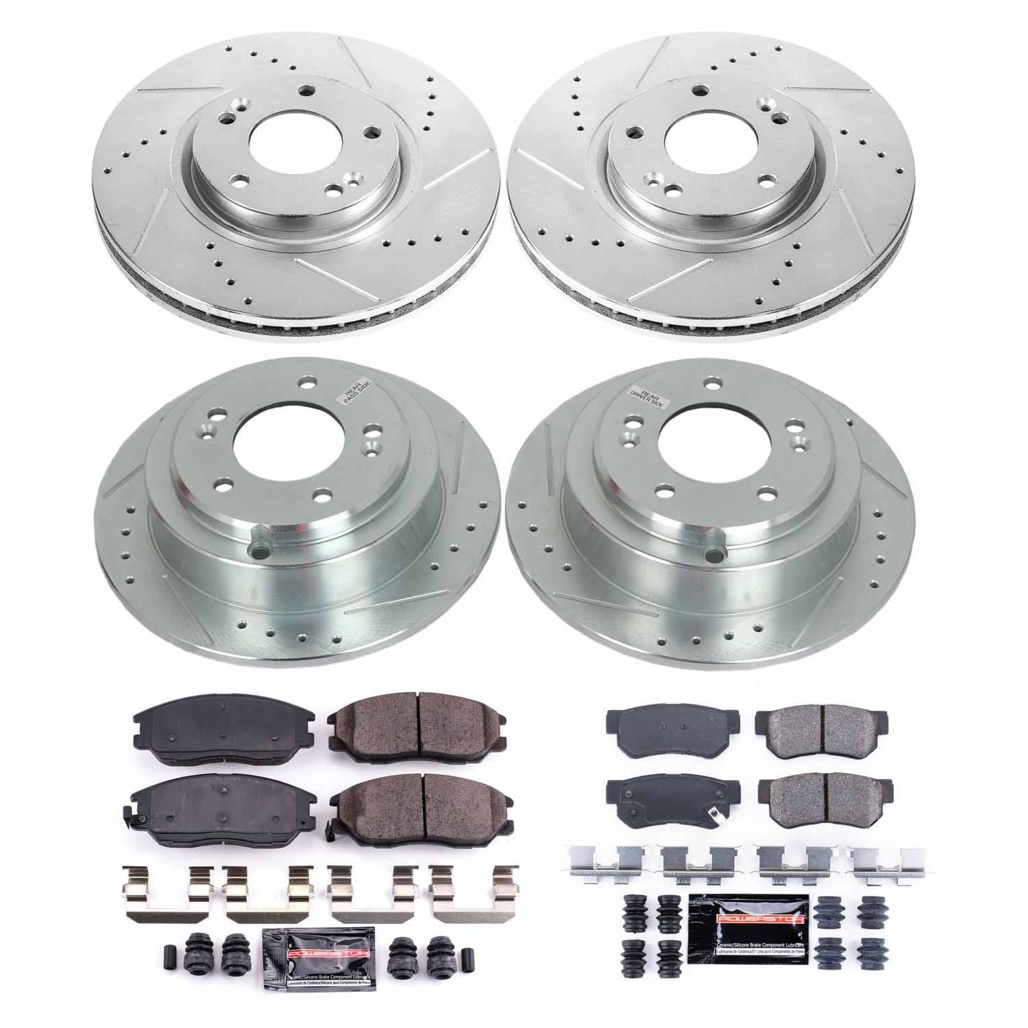 Power Stop - K5833 - Front and Rear - Disc Brake Pad and Rotor Kit