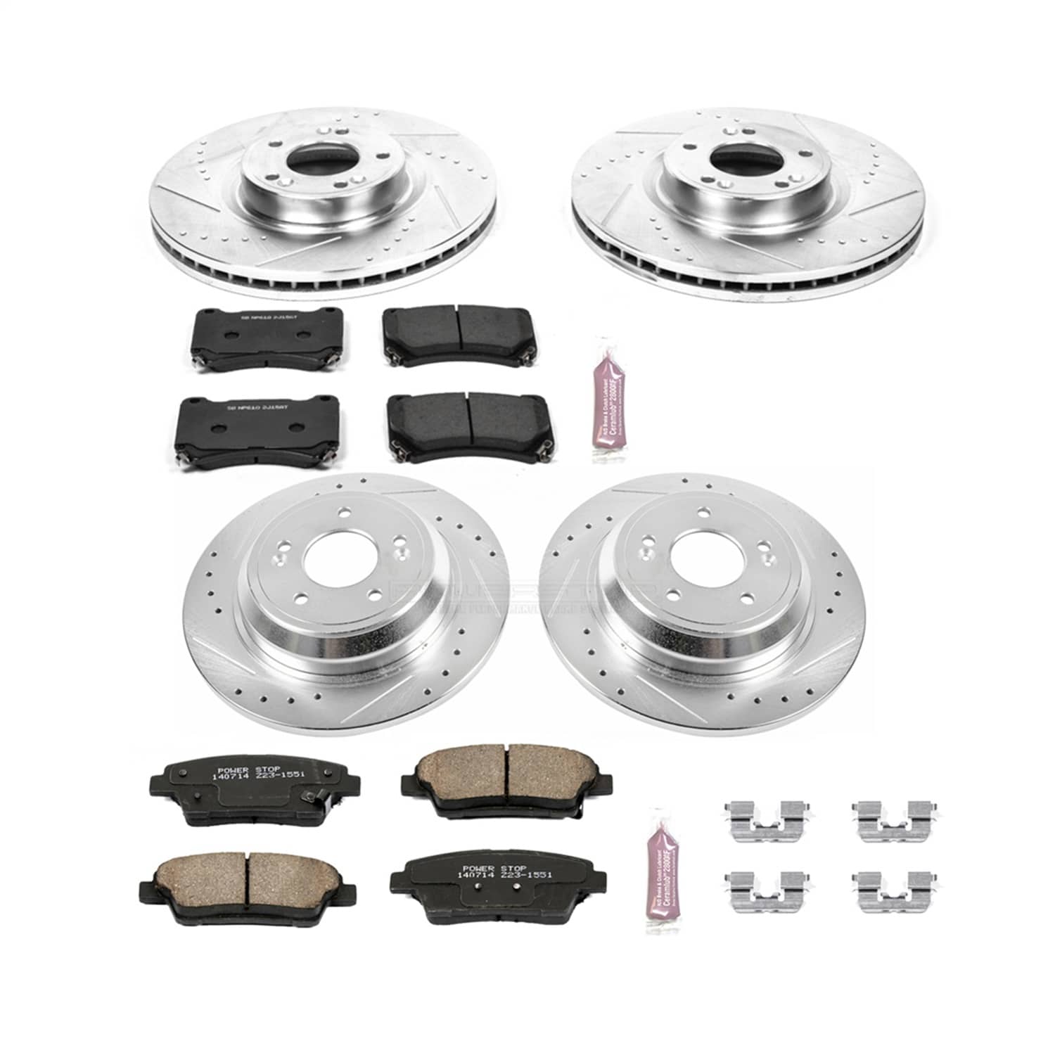 Power Stop - K5845 - Front and Rear - Disc Brake Pad and Rotor Kit