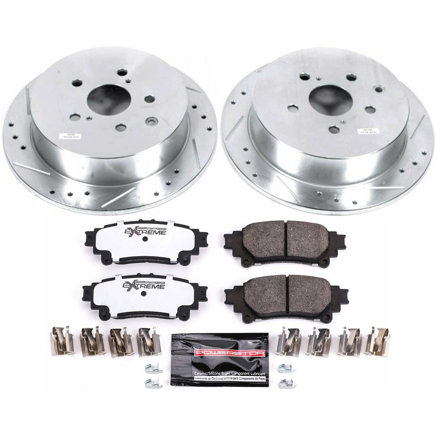 Power Stop - K5864-36 - Rear - Disc Brake Pad and Rotor Kit