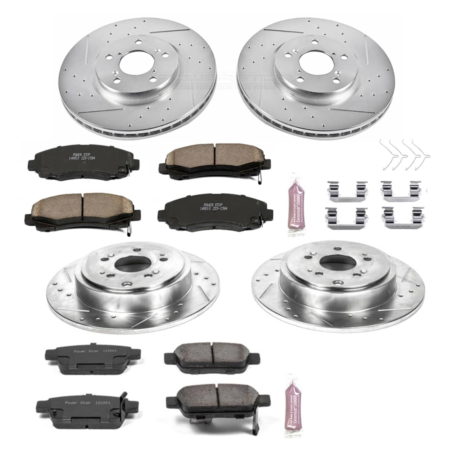 Power Stop - K5940 - Front and Rear - Disc Brake Pad and Rotor Kit
