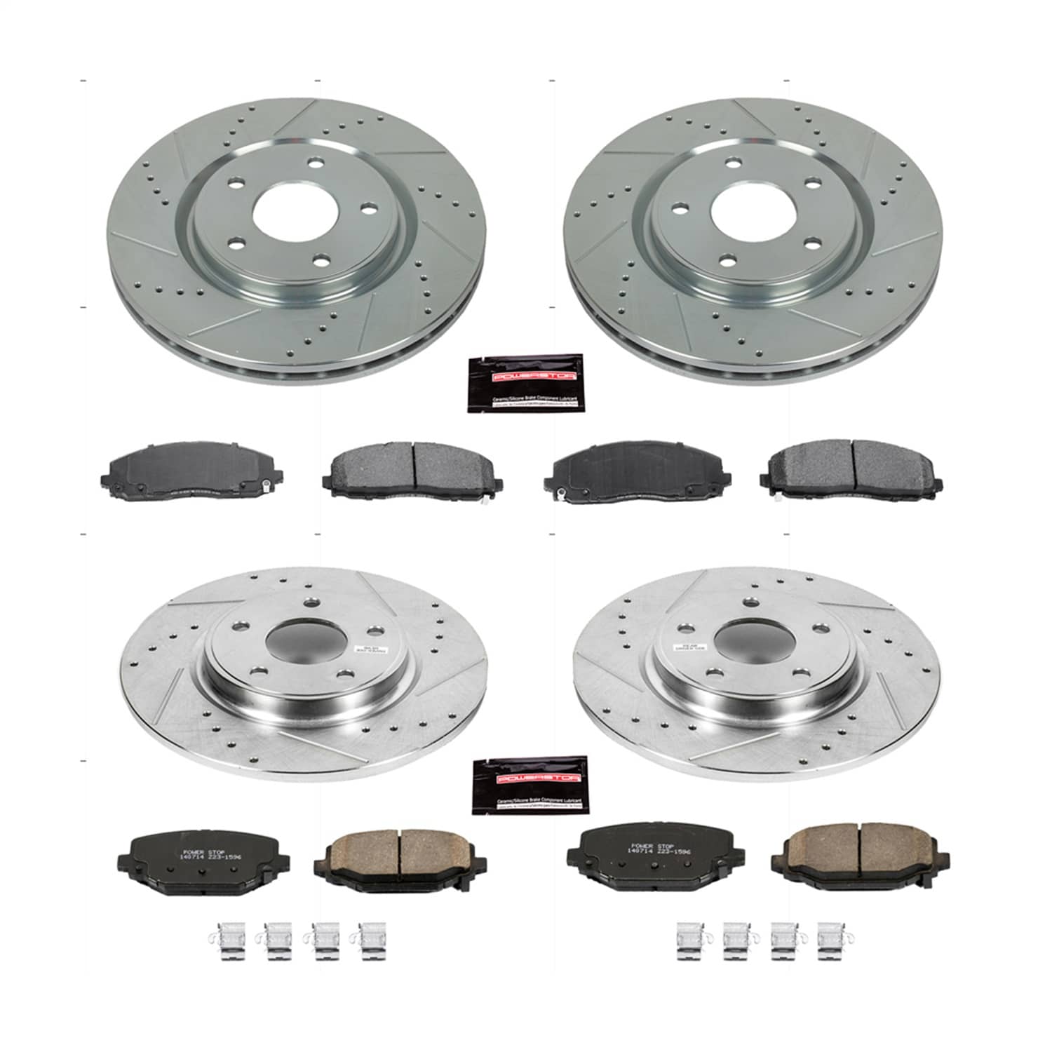 Power Stop - K5960 - Front and Rear - Disc Brake Pad and Rotor Kit