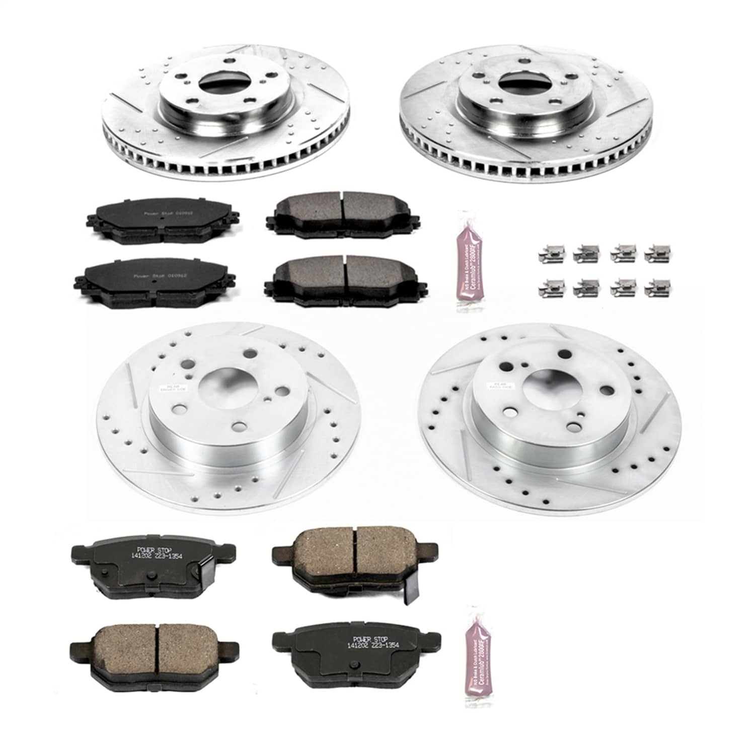 Power Stop - K6076 - Front and Rear - Disc Brake Pad and Rotor Kit