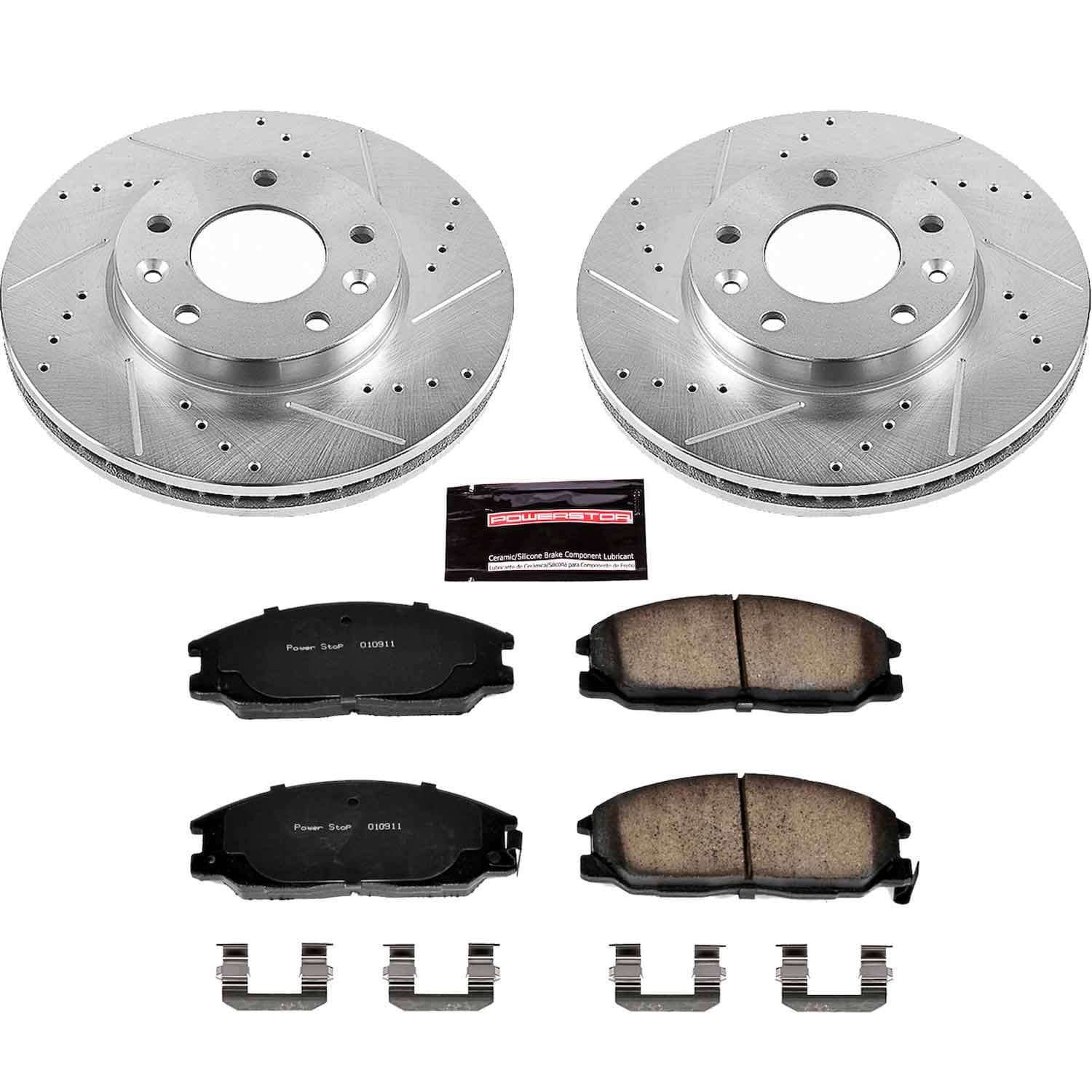 Power Stop - K6108 - Front - Disc Brake Pad and Rotor Kit