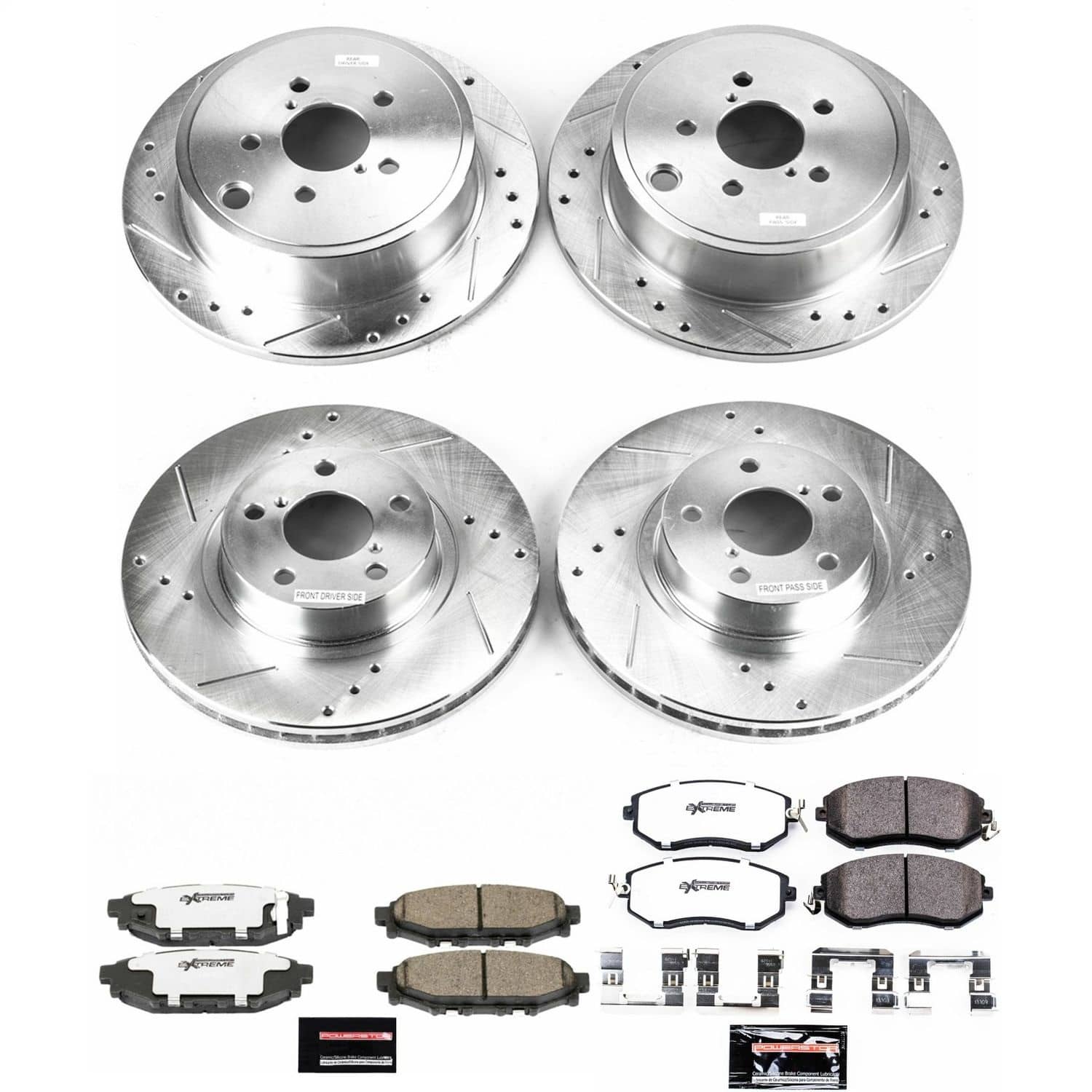 Power Stop - K6112-26 - Front and Rear - Disc Brake Pad and Rotor Kit