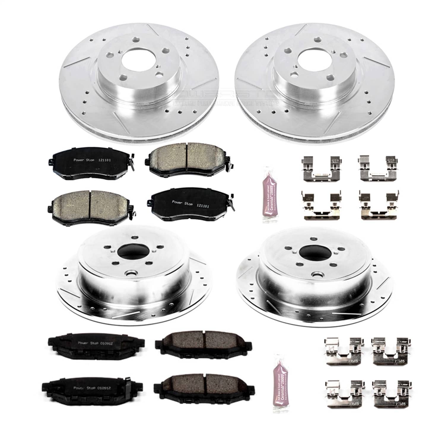 Power Stop - K6112 - Front and Rear - Disc Brake Pad and Rotor Kit