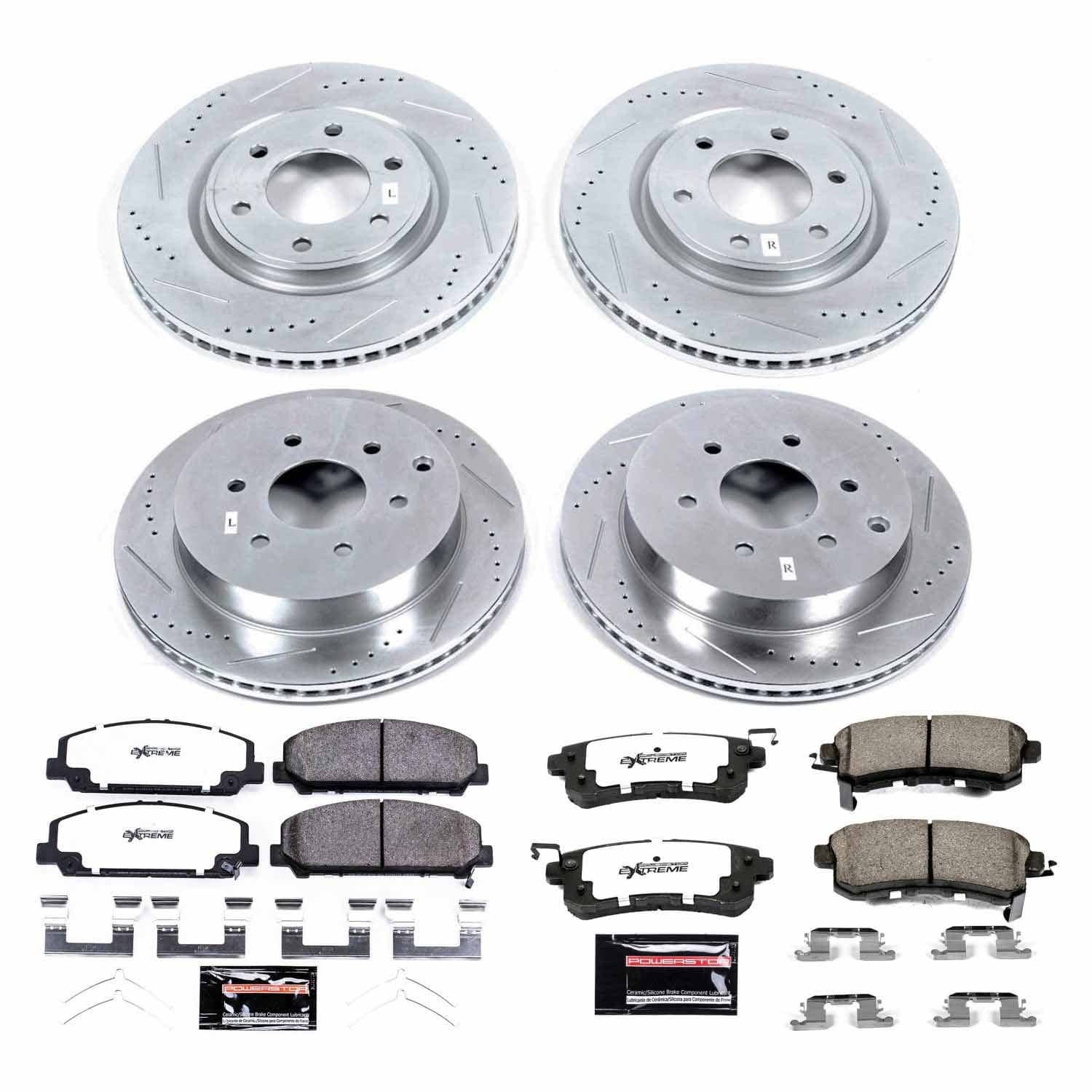 Power Stop - K6322-36 - Front and Rear - Disc Brake Pad and Rotor Kit