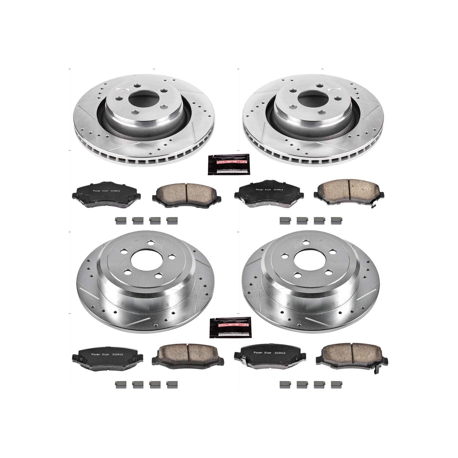 Power Stop - K6396 - Front and Rear - Disc Brake Pad and Rotor Kit