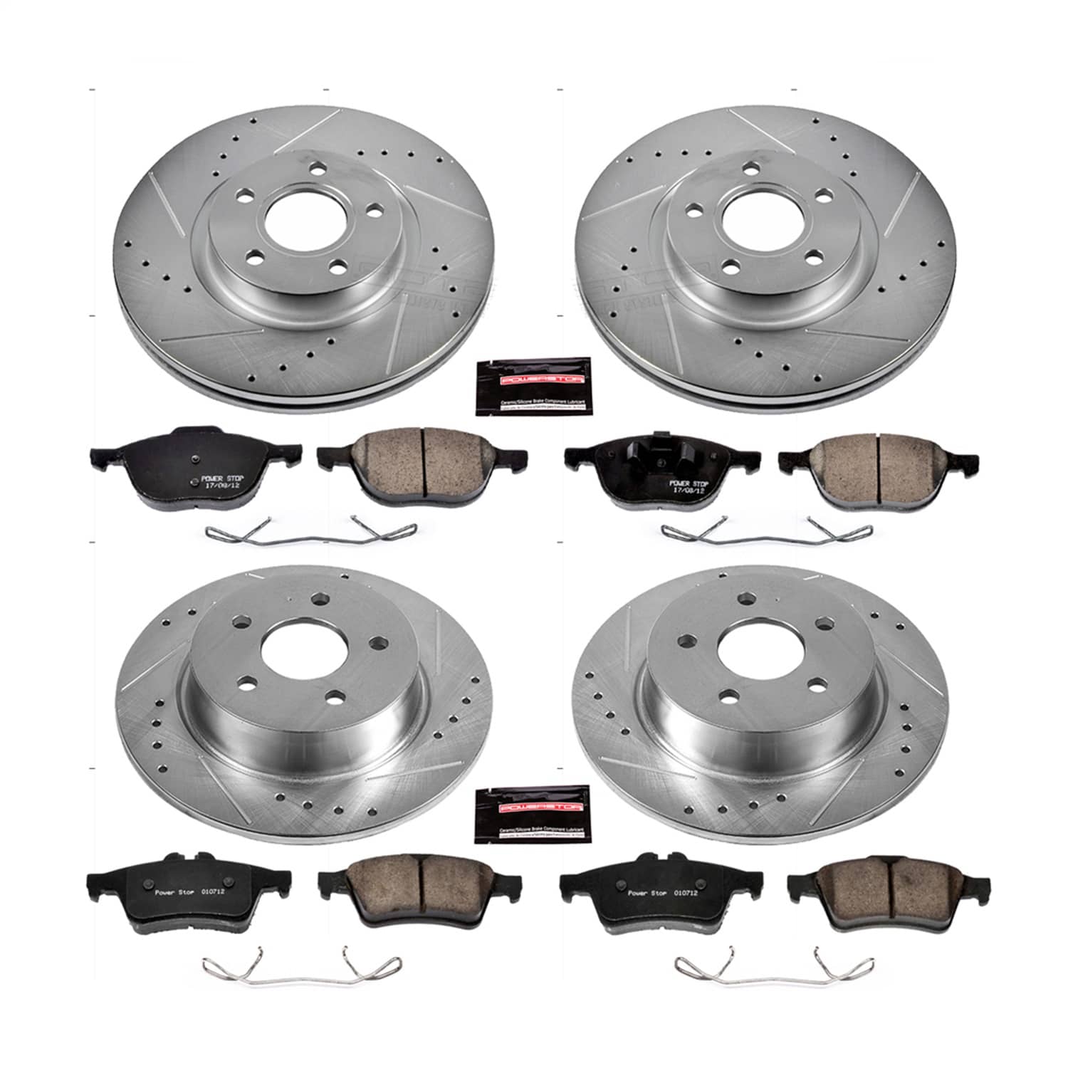 Power Stop - K6477 - Front and Rear - Disc Brake Pad and Rotor Kit