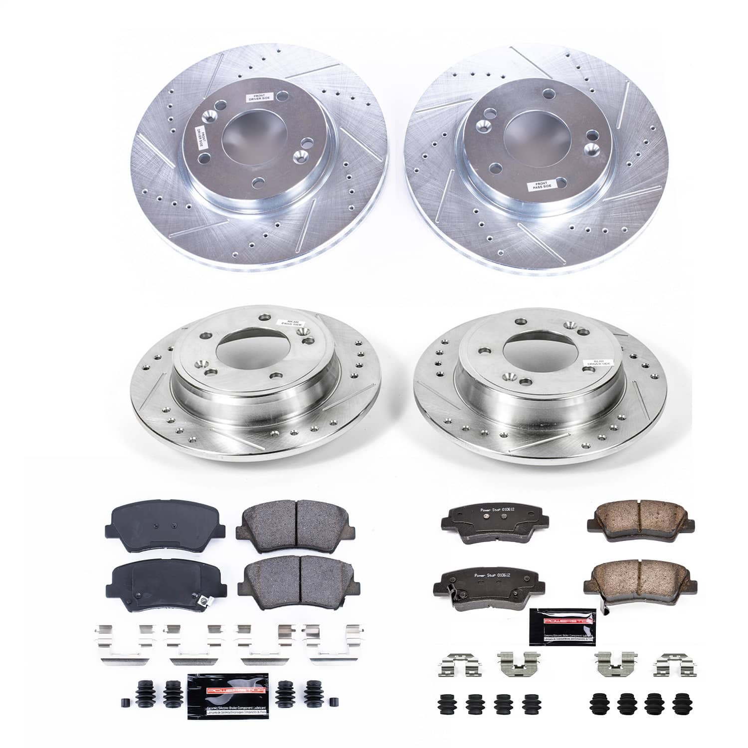 Power Stop - K6504 - Front and Rear - Disc Brake Pad and Rotor Kit