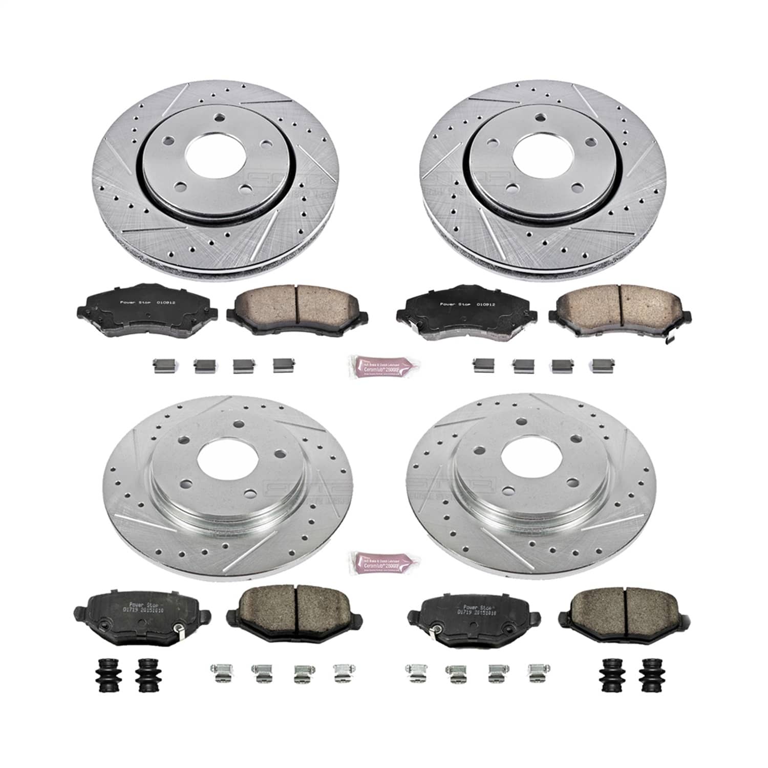 Power Stop - K6563 - Front and Rear - Disc Brake Pad and Rotor Kit