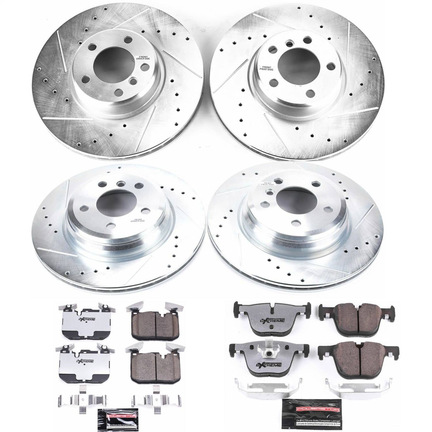 Power Stop - K6654-26 - Front and Rear - Disc Brake Pad and Rotor Kit