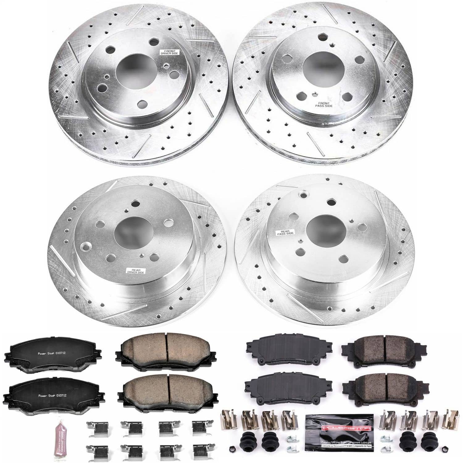 Power Stop - K6763 - Front and Rear - Disc Brake Pad and Rotor Kit