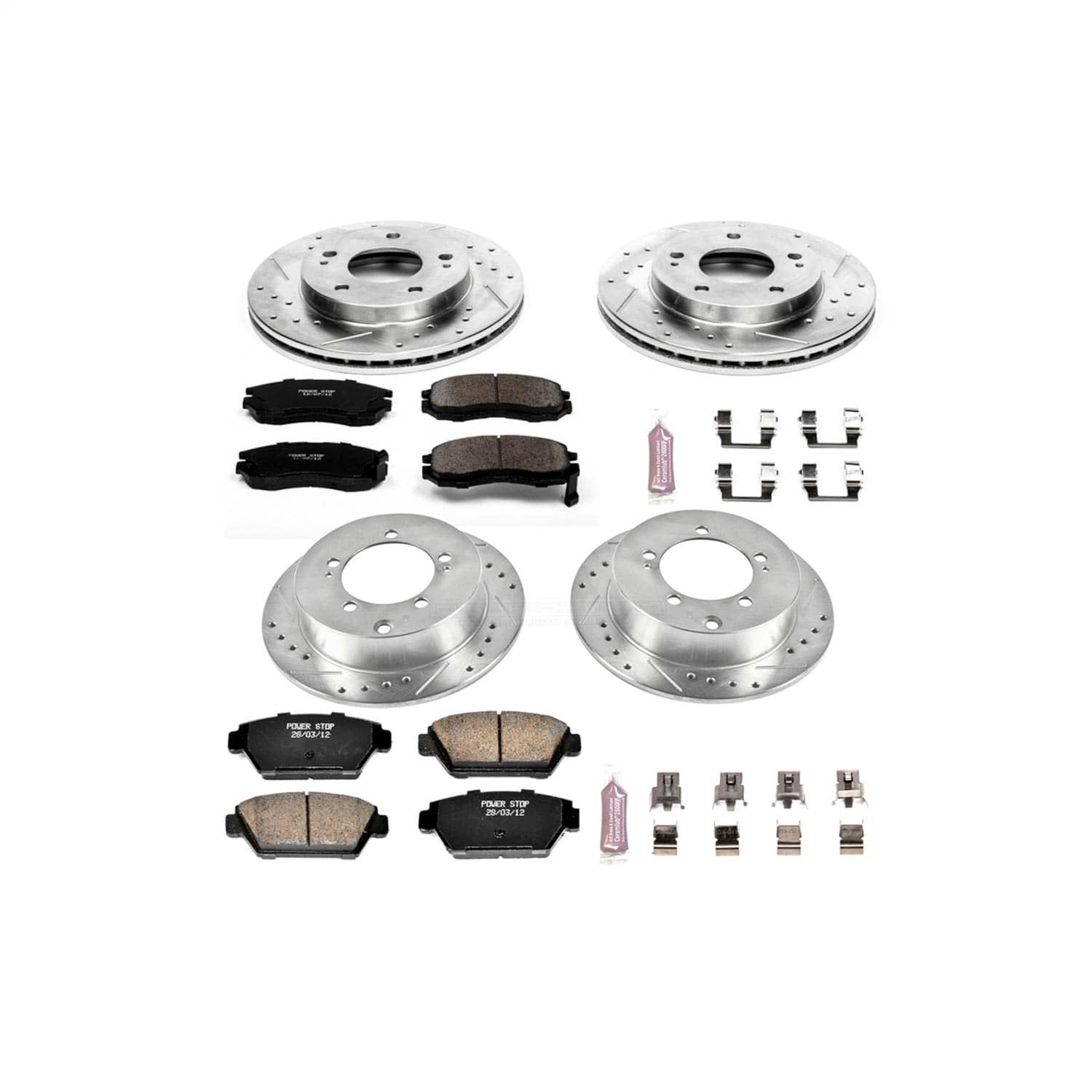 Power Stop - K682 - Front and Rear - Disc Brake Pad and Rotor Kit