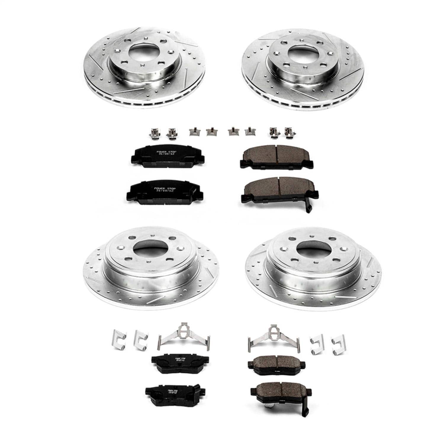 Power Stop - K700 - Front and Rear - Disc Brake Pad and Rotor Kit