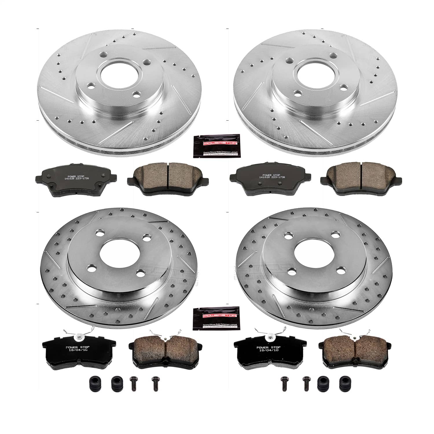 Power Stop - K7002 - Front and Rear - Disc Brake Pad and Rotor Kit