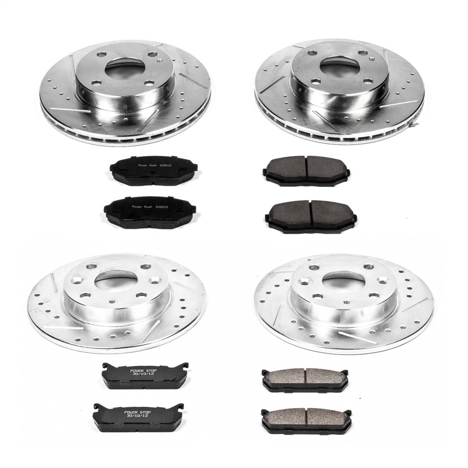 Power Stop - K718 - Front and Rear - Disc Brake Pad and Rotor Kit