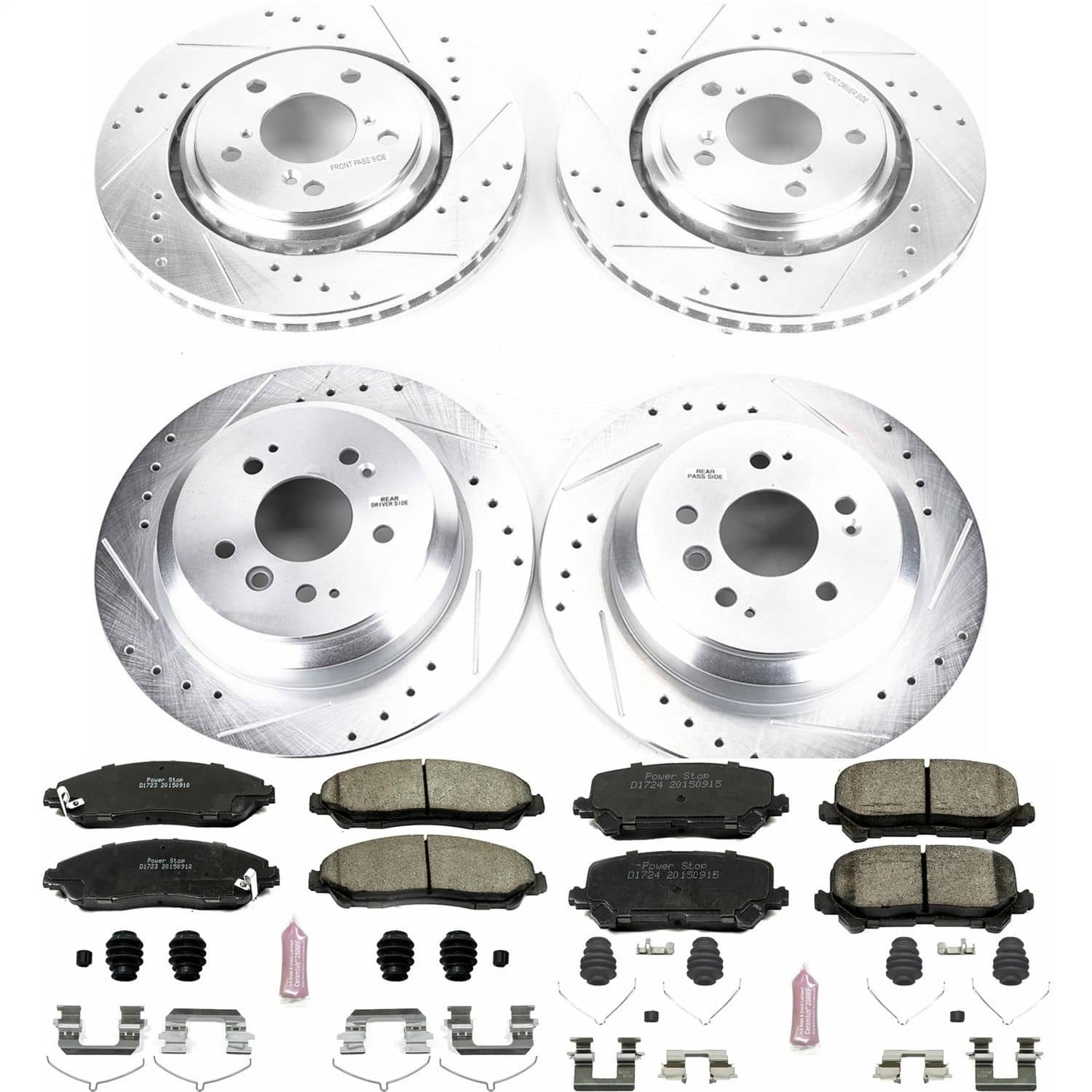 Power Stop - K7576 - Front and Rear - Disc Brake Pad and Rotor Kit