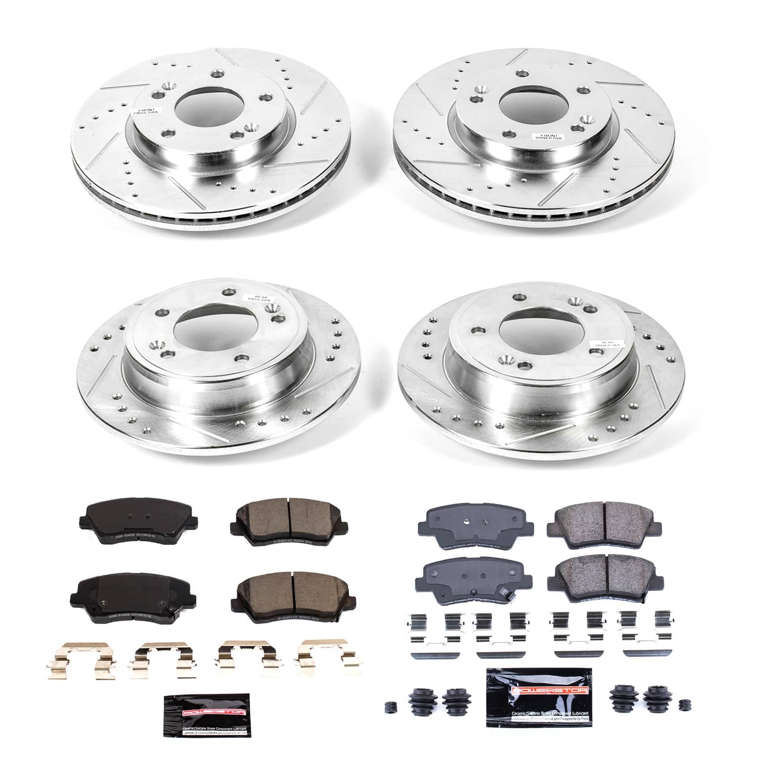 Power Stop - K7582 - Front and Rear - Disc Brake Pad and Rotor Kit