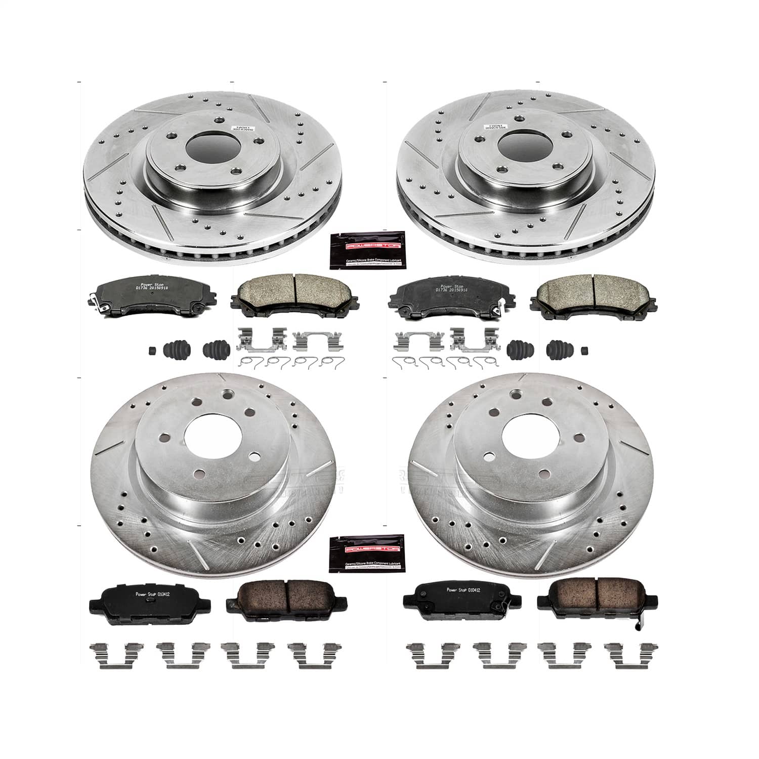 Power Stop - K7584 - Front and Rear - Disc Brake Pad and Rotor Kit