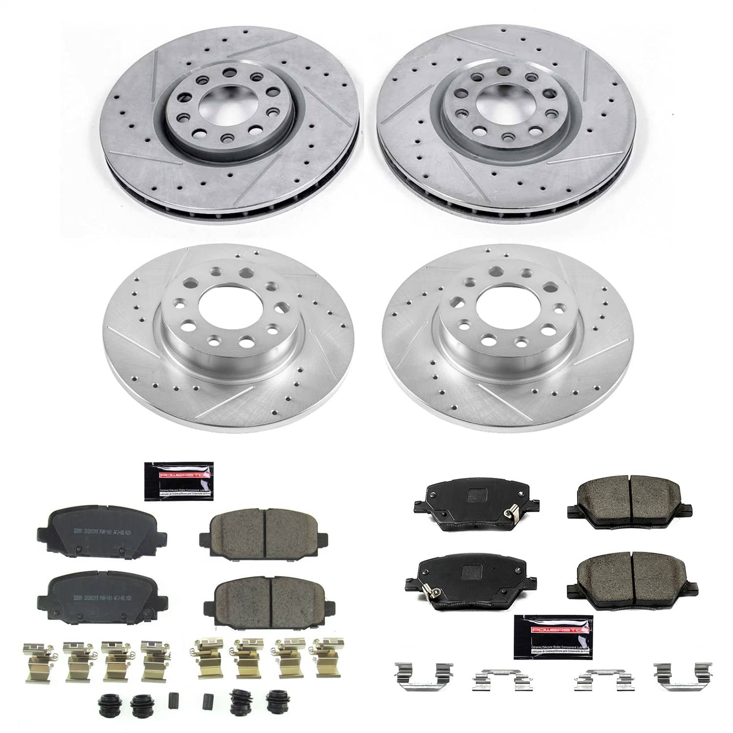 Power Stop - K7598 - Front and Rear - Disc Brake Pad and Rotor Kit