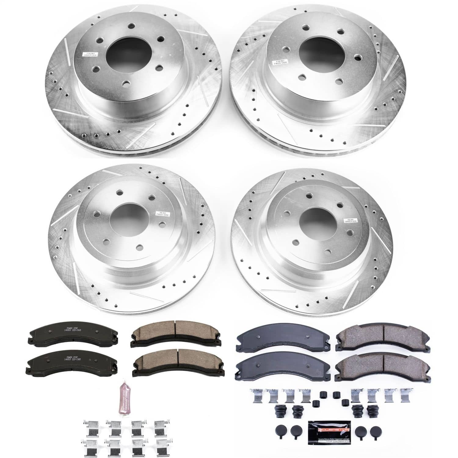 Power Stop - K7876 - Front and Rear - Disc Brake Pad and Rotor Kit